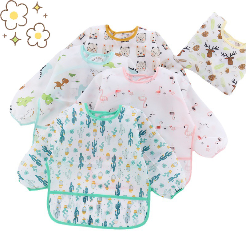 Silicone Baby Bibs - Celemek Bayi Kartun Silikon 0-6 Tahun