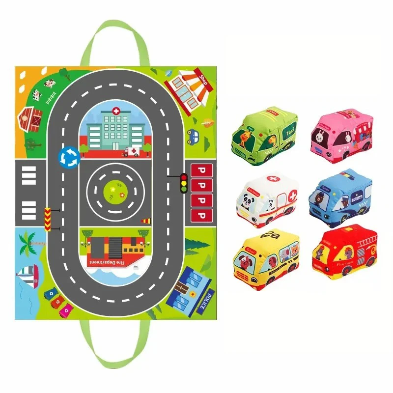 Baby Rattle Toy Set - Belajar Dini Montessori kain lembut mainan