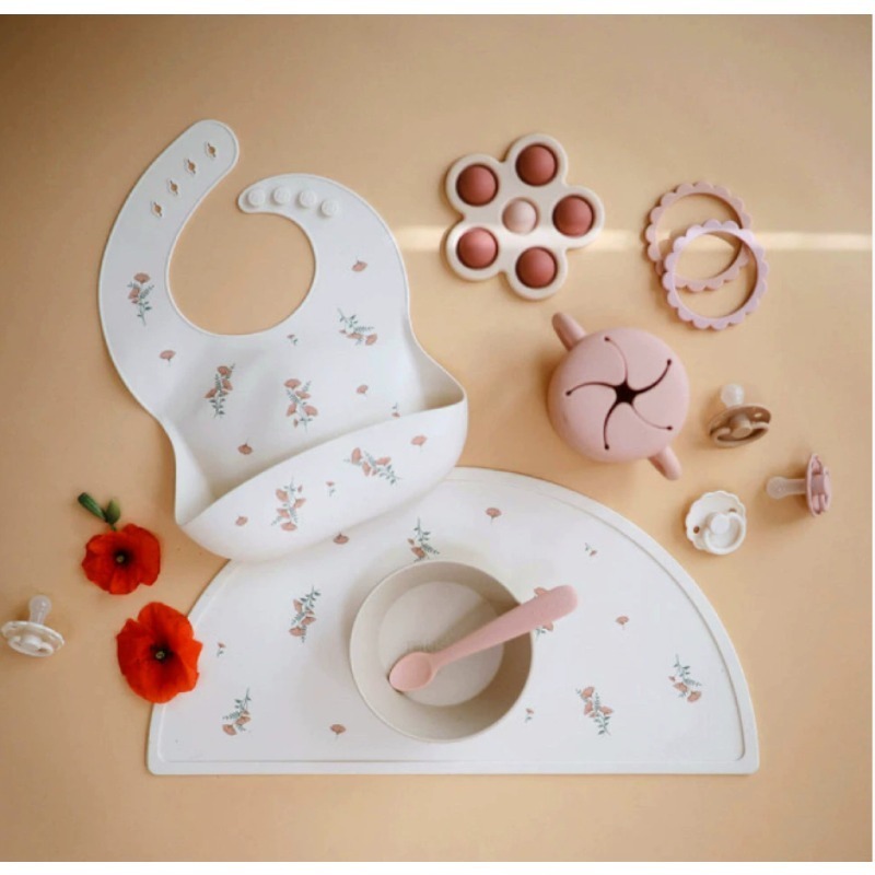 Setelan Bib Makan Lucu, Bib Ma - Silicone Baby Bibs ulasan dan harga