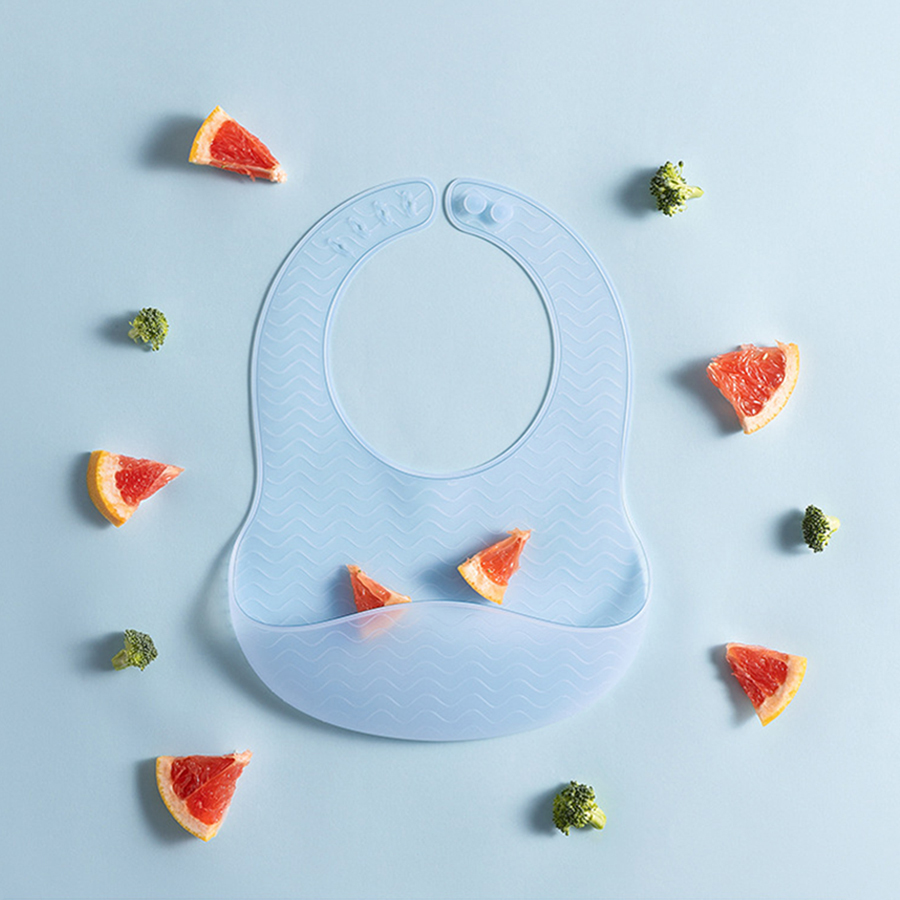 1 Buah Bib Jeli Silikon Bayi B - Silicone Baby Bibs ulasan dan harga