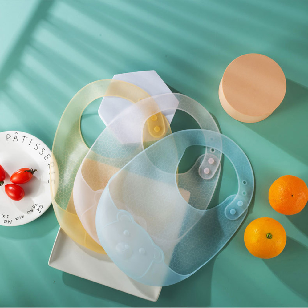 Celemek makan bayi, celemek ma - Silicone Baby Bibs ulasan dan harga
