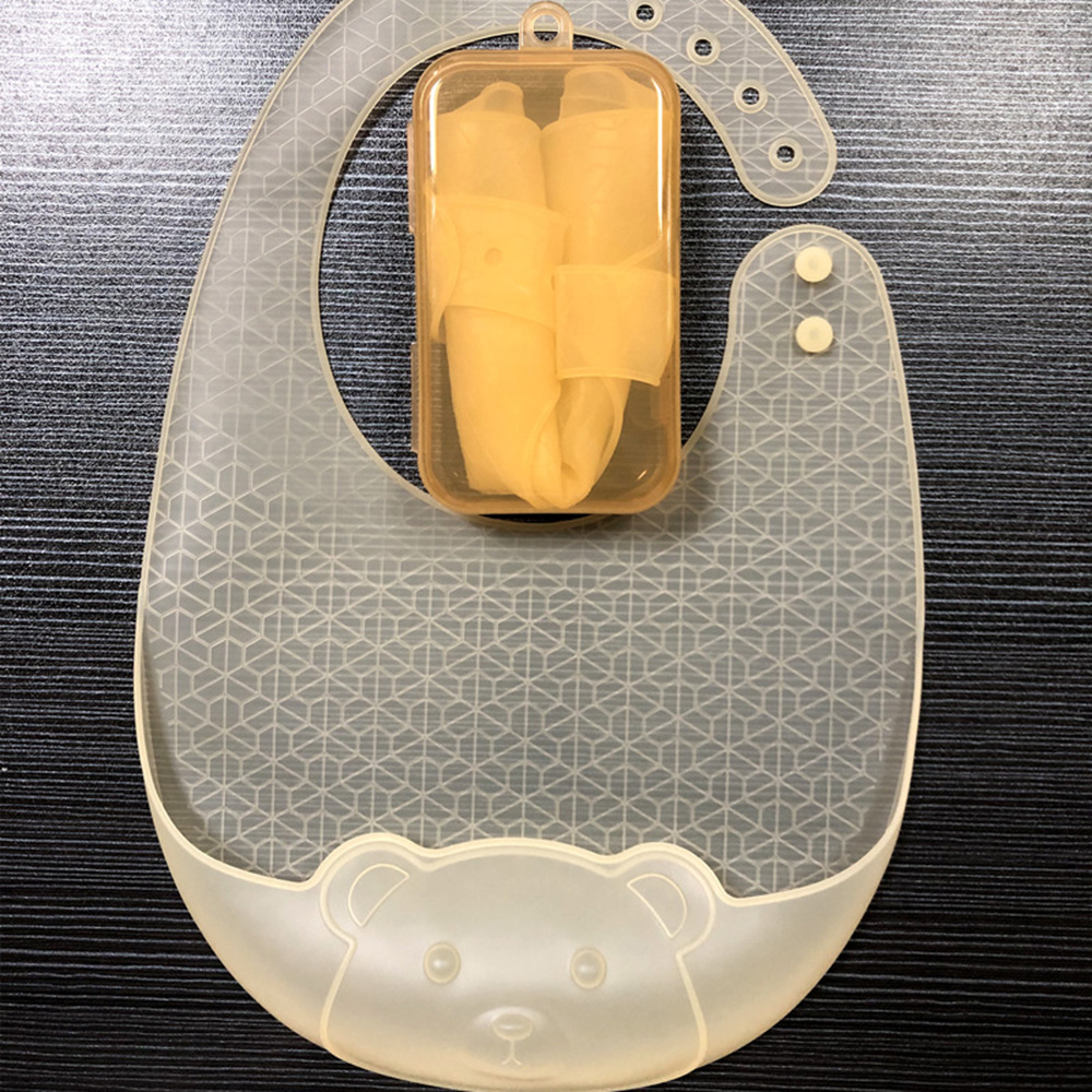 Celemek makan bayi, celemek ma - Silicone Baby Bibs ulasan dan harga